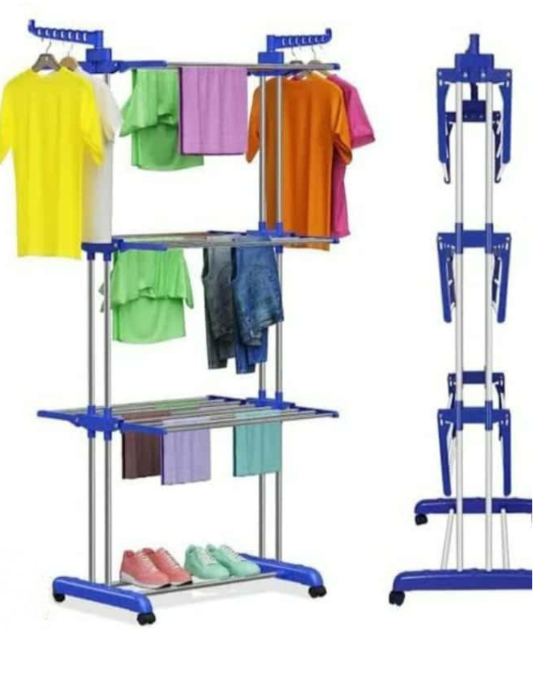 Étendoir à linge 3 niveaux pliable 40 kg