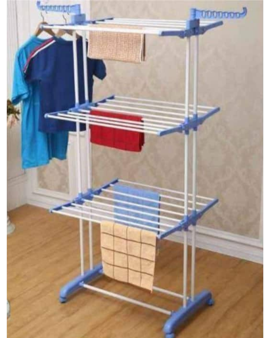 Étendoir à linge 3 niveaux pliable 40 kg