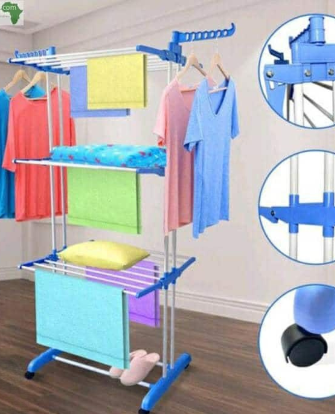 Étendoir à linge 3 niveaux pliable 40 kg